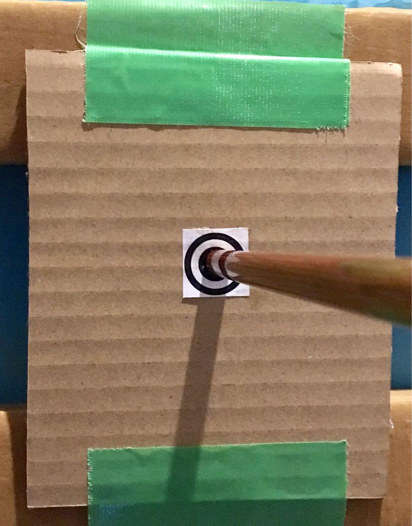 自宅室内弓道射稽古用竹弓（握赤）＋専用木製矢一手付属