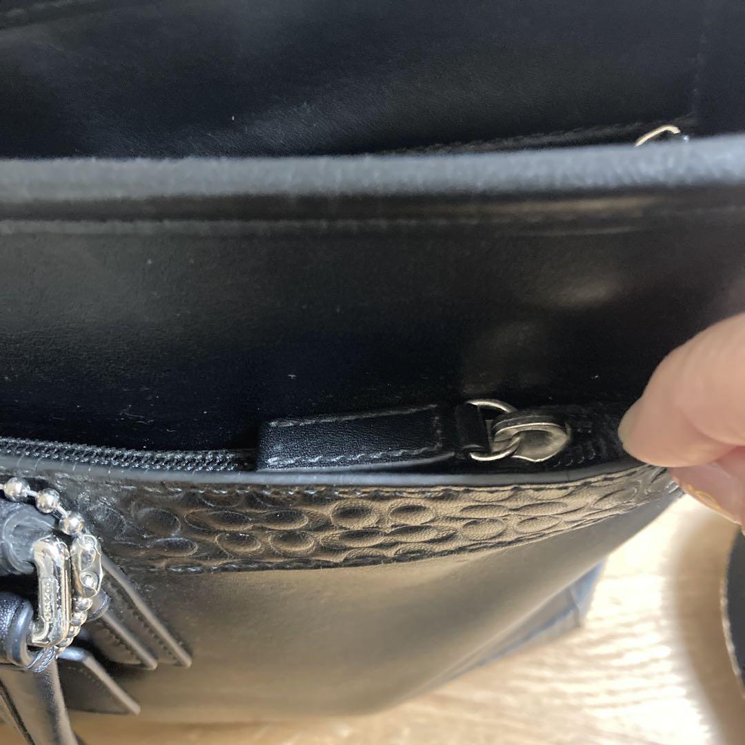 【美品】COACH ブラック レザー ビジネスバッグ