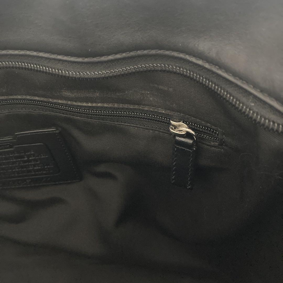 【美品】COACH ブラック レザー ビジネスバッグ