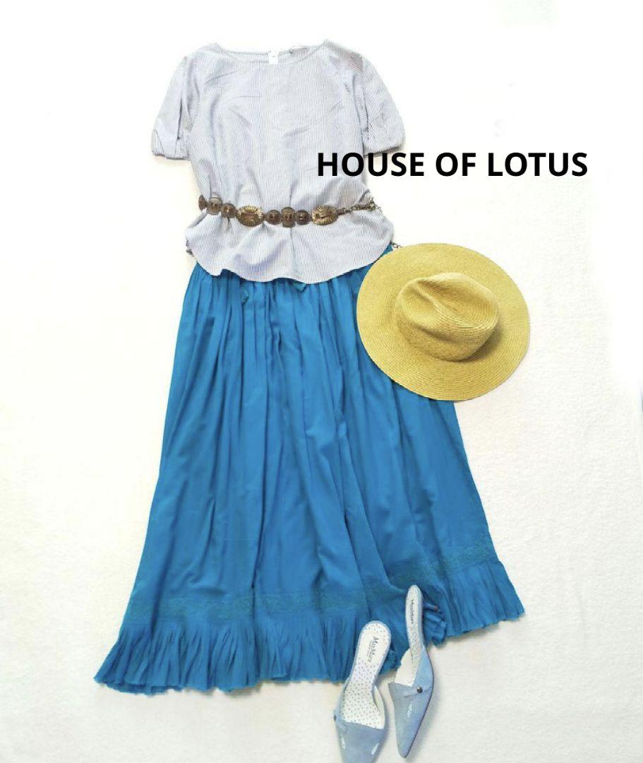 HOUSE OF LOTUS コットン刺繍フレアスカート