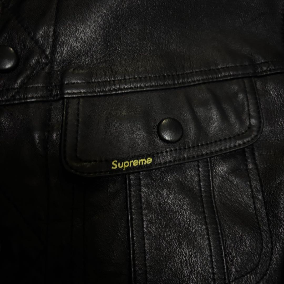 ジャケット・アウター supreme 18AW LEATHER TRUCKER JACKET
