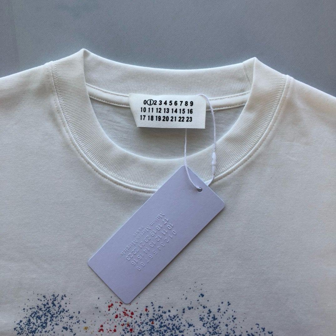 MAISON MARGIELA ナンバリングロゴ マコ コットン Tシャツ メンズ