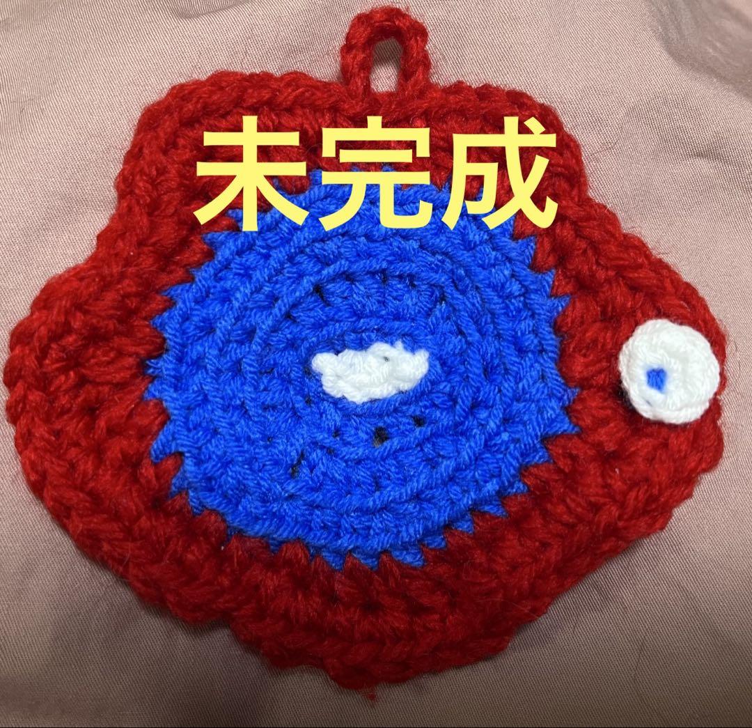 作品例♪ミャクミャクカラーのコサージュ　コースター　アクリルたわし等