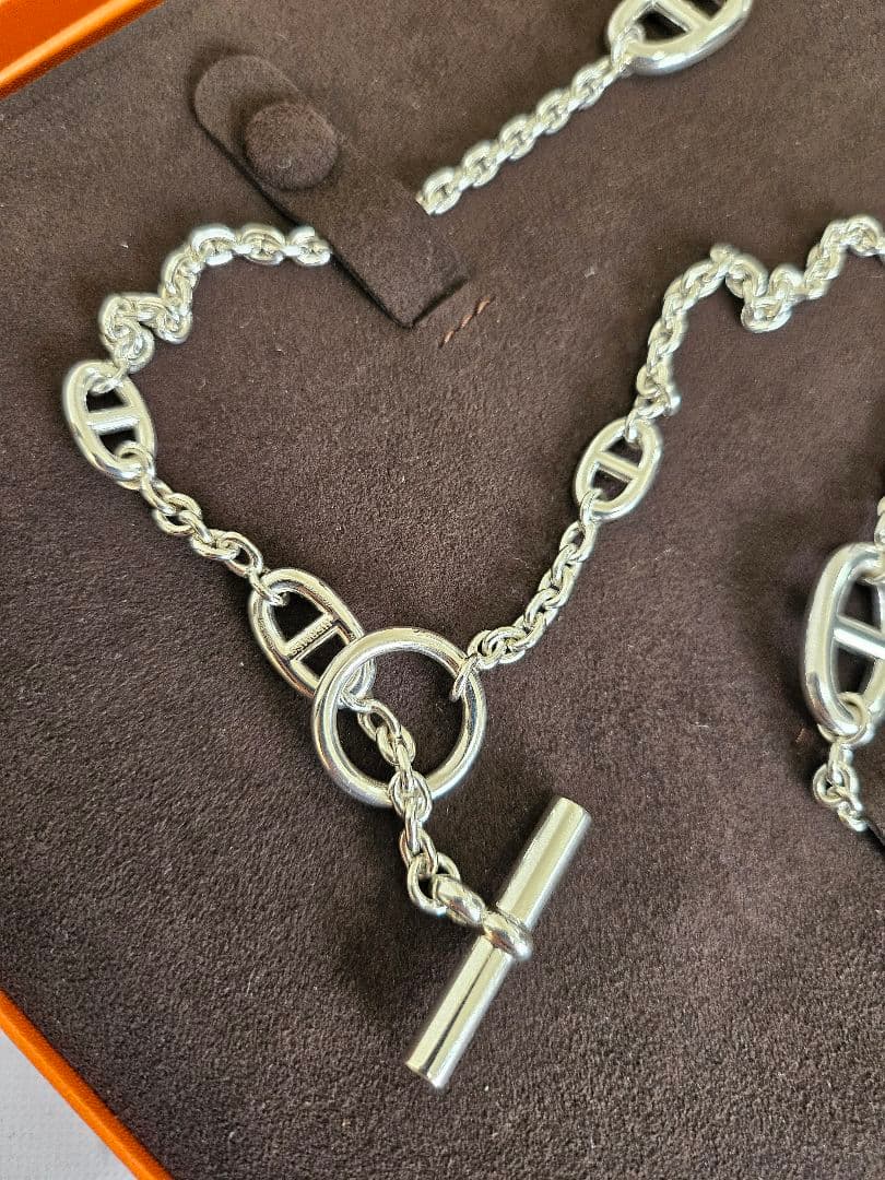 HERMES　ファランドール　シルバー チェーンネックレス 120