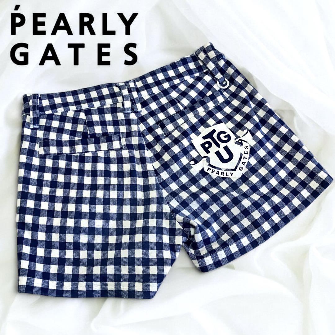 極美品 パーリーゲイツ ショートパンツ ゴルフウェア バックロゴ 日本製