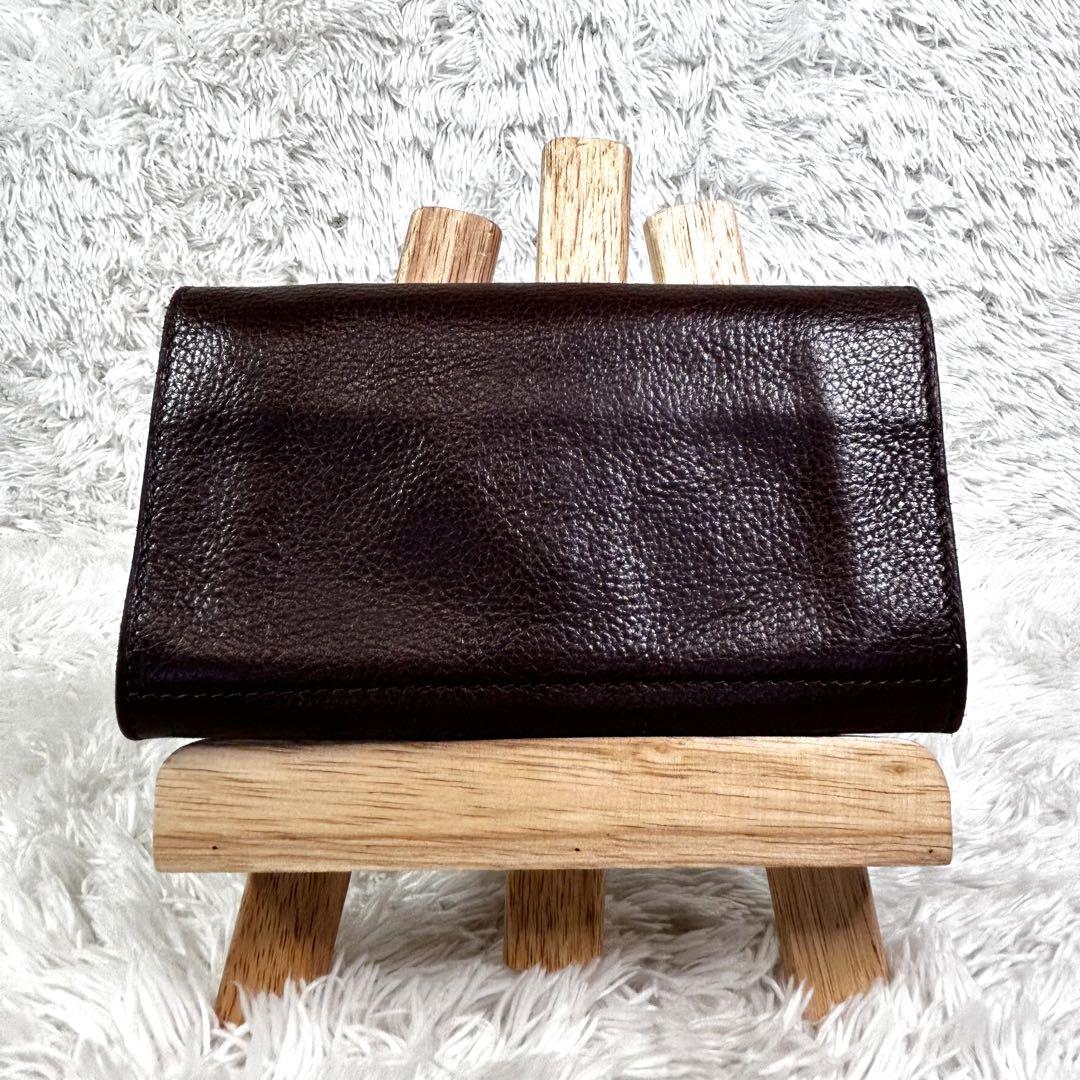 IL BISONTE 】ミニ長財布 レザー ブラウン - メルカリ