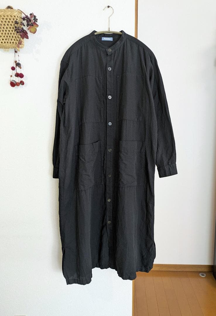 プランテーション☆22年秋☆PAPERヘリンボーンOP☆黒☆手洗い可☆美品です