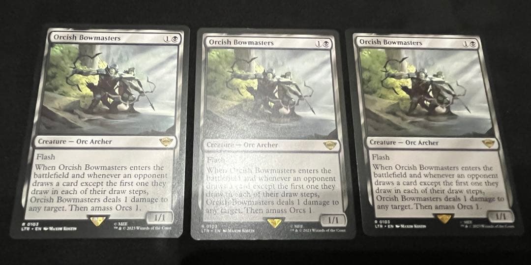 MTG オークの弓使い 英語 3枚やや傷や汚れあり