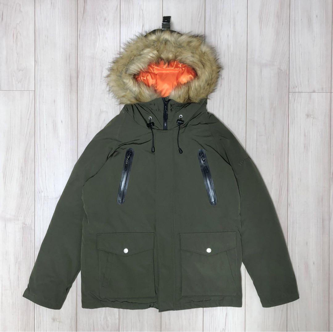 M 美品 SCHOTT シュノーケル ダウンパーカー ダウンジャケット ファー_画像1