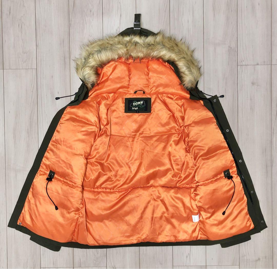 M 美品 SCHOTT シュノーケル ダウンパーカー ダウンジャケット ファー_画像1