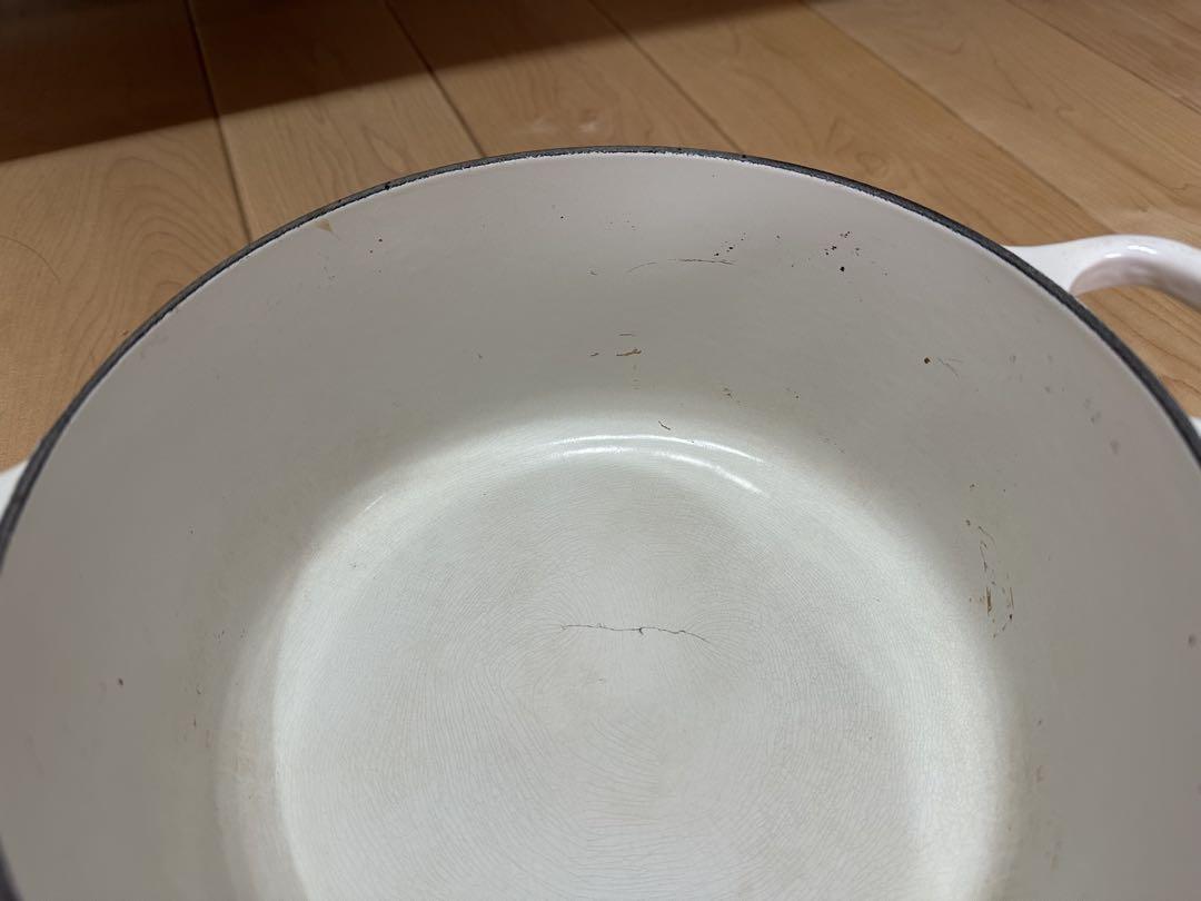 ル・クルーゼ 両手鍋 22cm 白 ホワイト 18㎝　オレンジ　セット