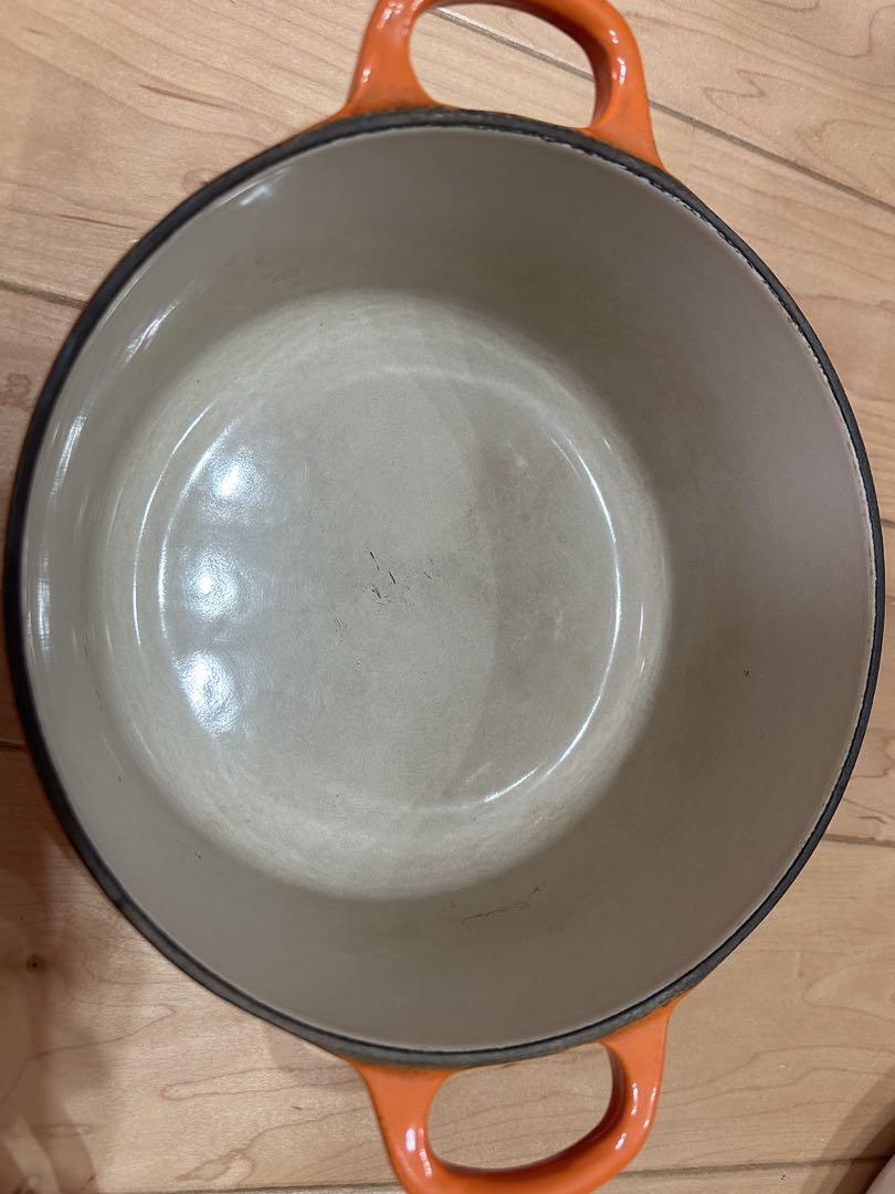 ル・クルーゼ 両手鍋 22cm 白 ホワイト 18㎝　オレンジ　セット