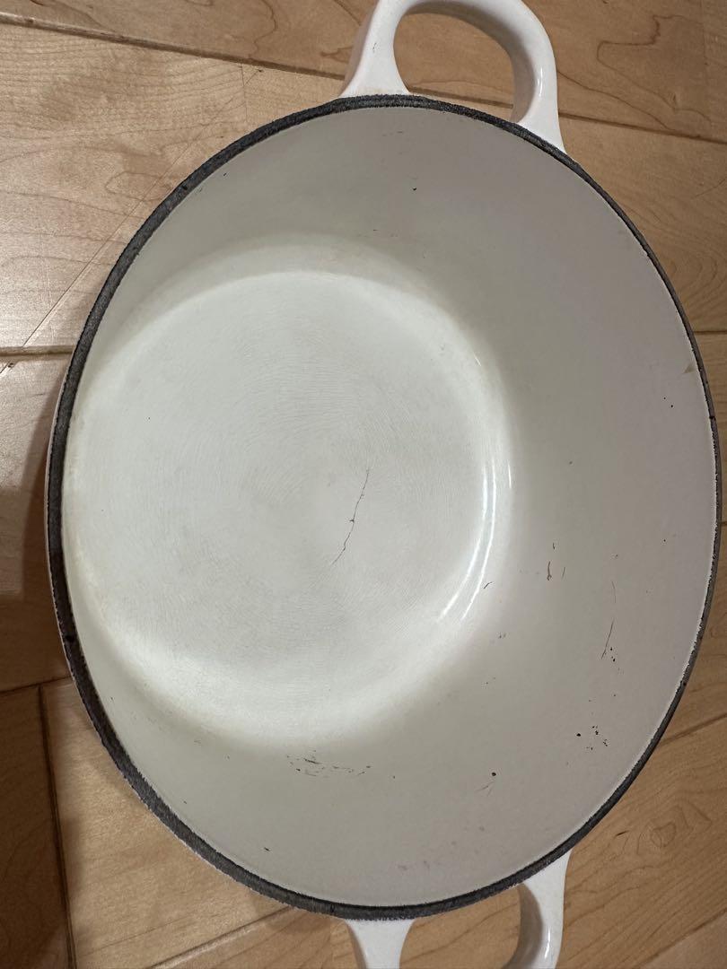 ル・クルーゼ 両手鍋 22cm 白 ホワイト 18㎝　オレンジ　セット