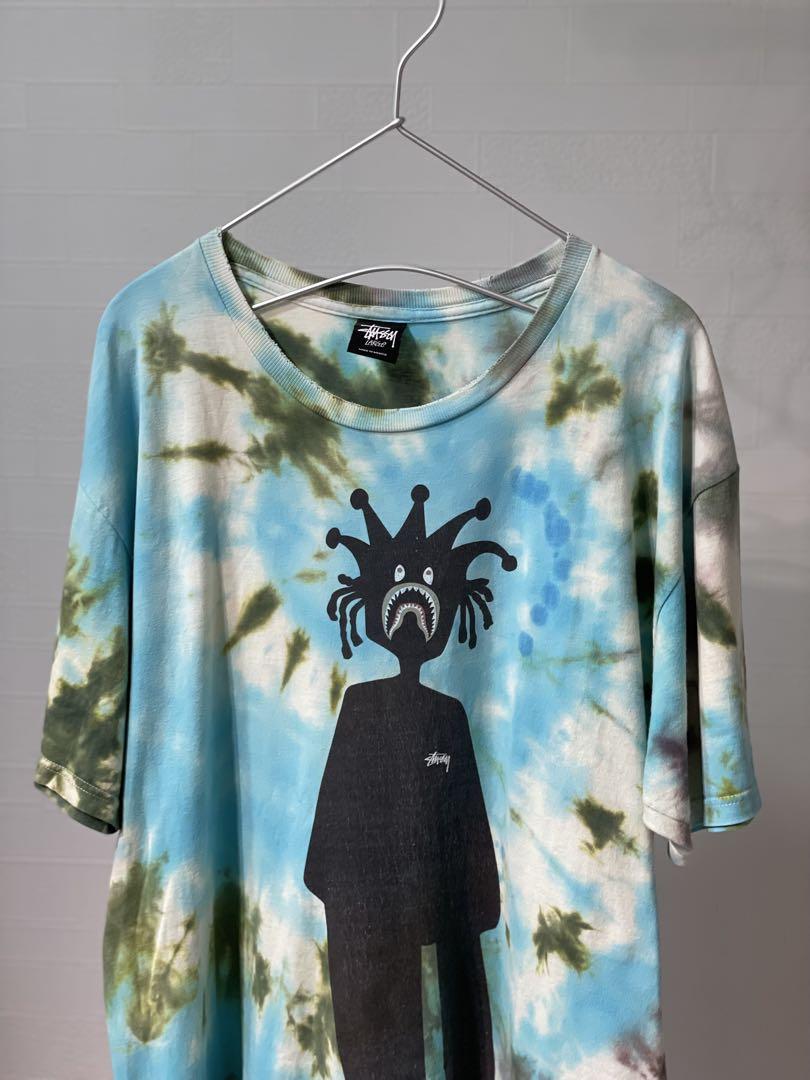美品　エイプ ステューシー　Tシャツ　L　シャークシャドーマン　タイダイ