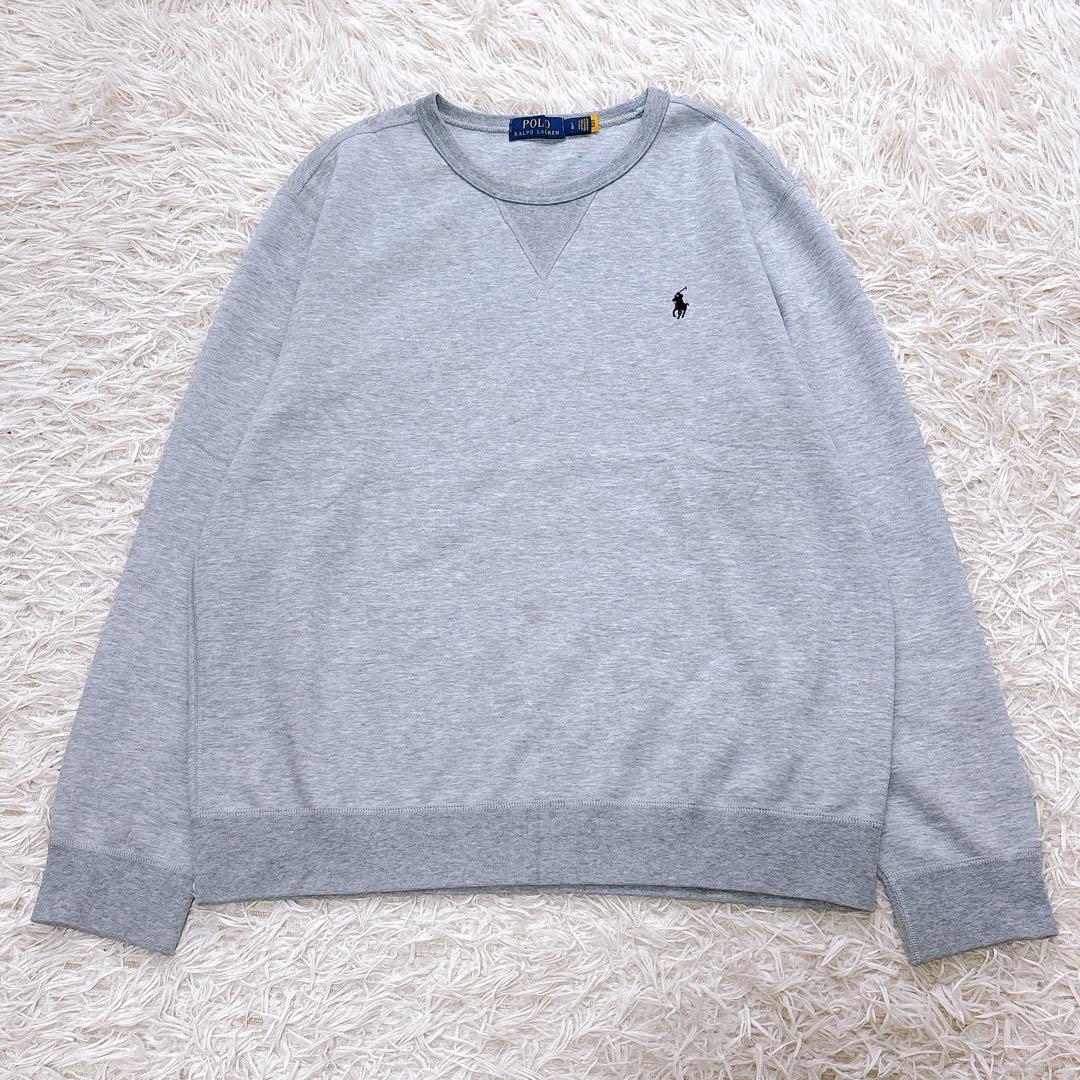 ポロラルフローレン ポニー刺繍 トレーナー スウェット ロゴ グレー L