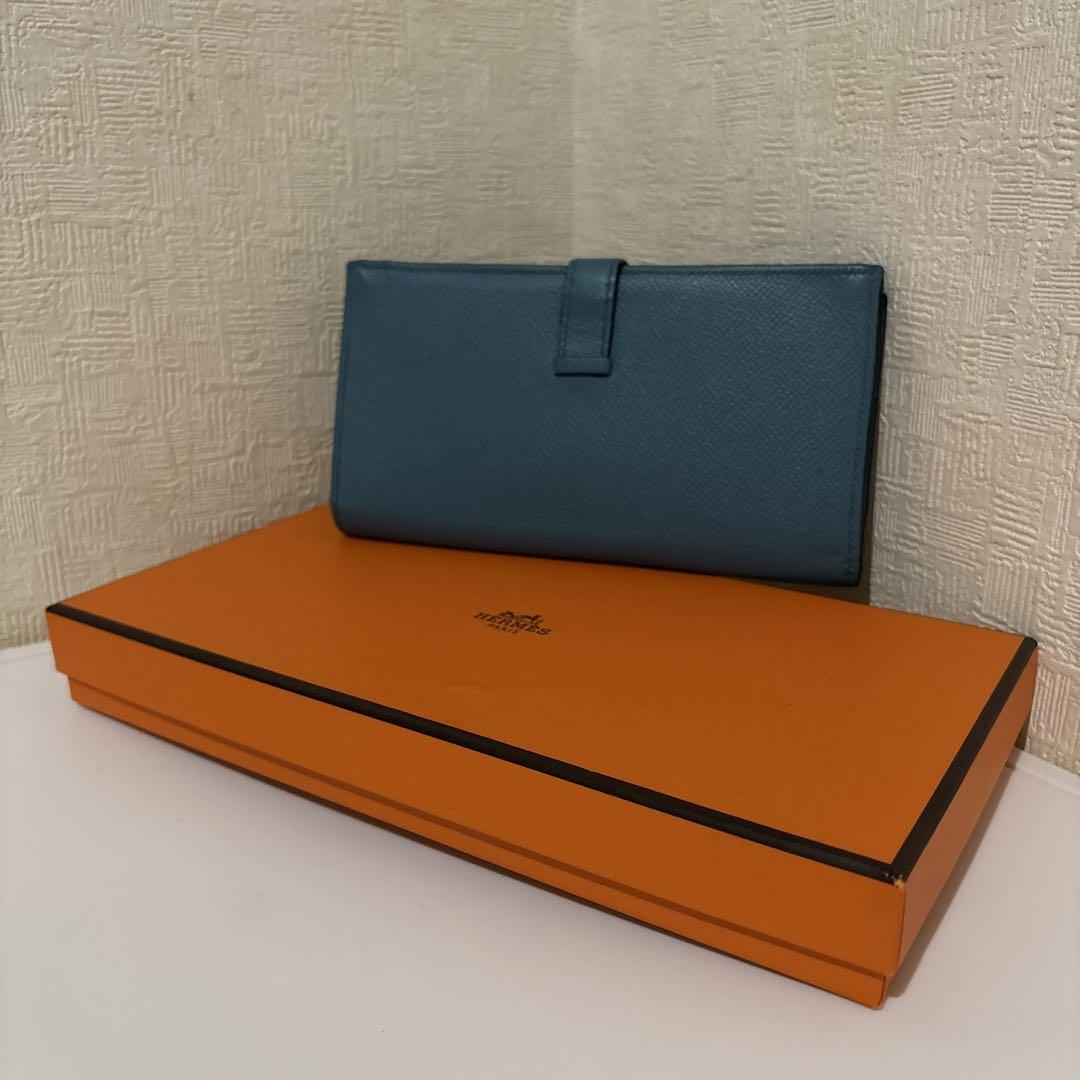 HERMESベアンスフレ二つ折り長財布