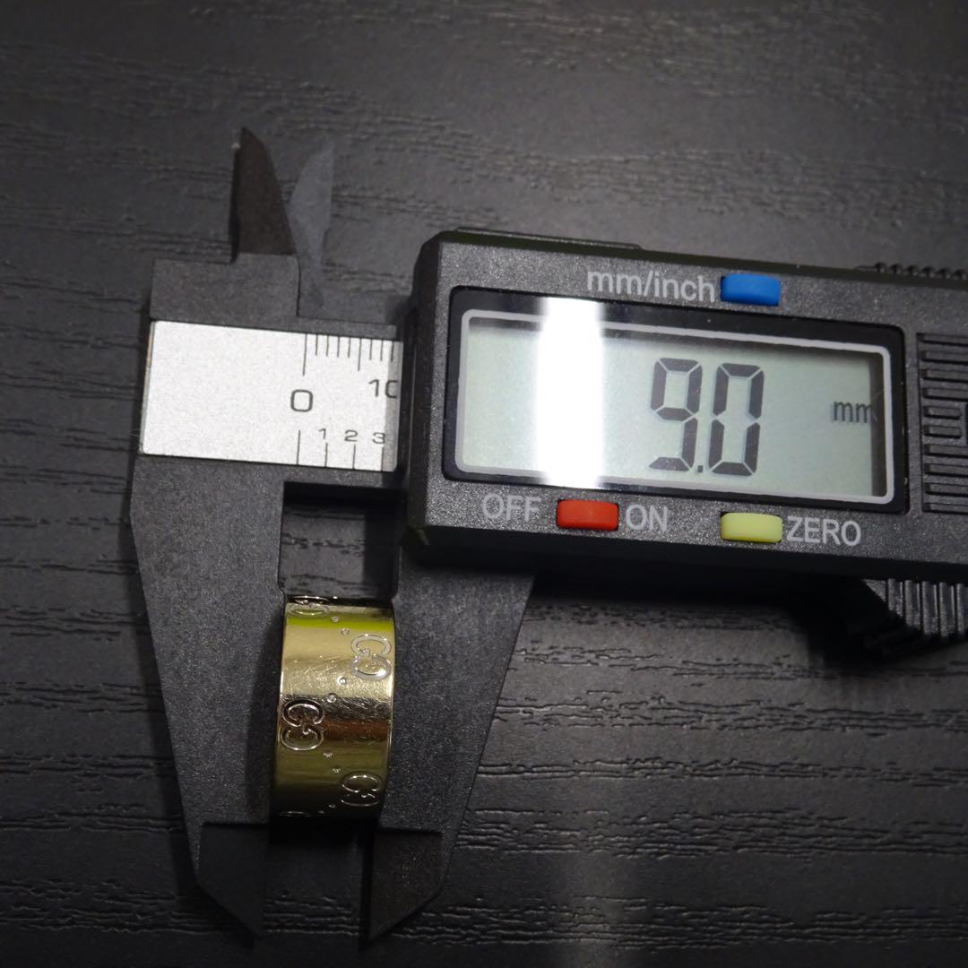 GUCCIグッチ750 (K18WG 18金)リング 9.0mm8.69g10号
