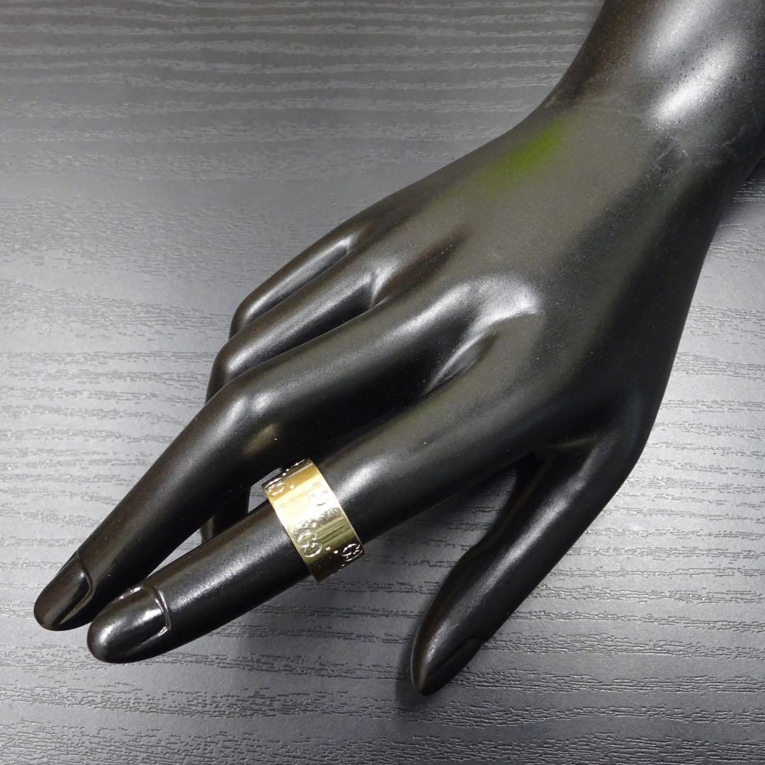GUCCIグッチ750 (K18WG 18金)リング 9.0mm8.69g10号