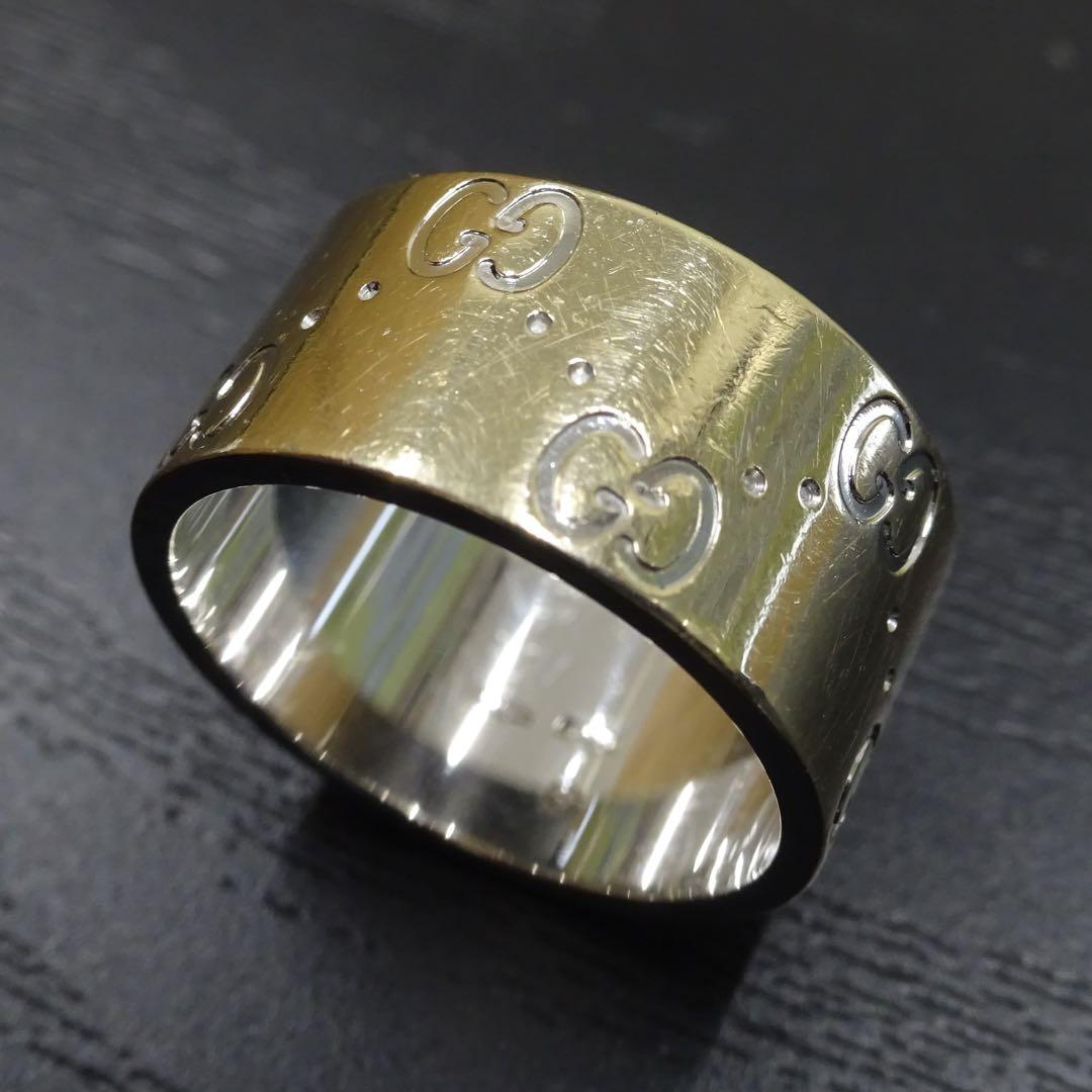 GUCCIグッチ750 (K18WG 18金)リング 9.0mm8.69g10号