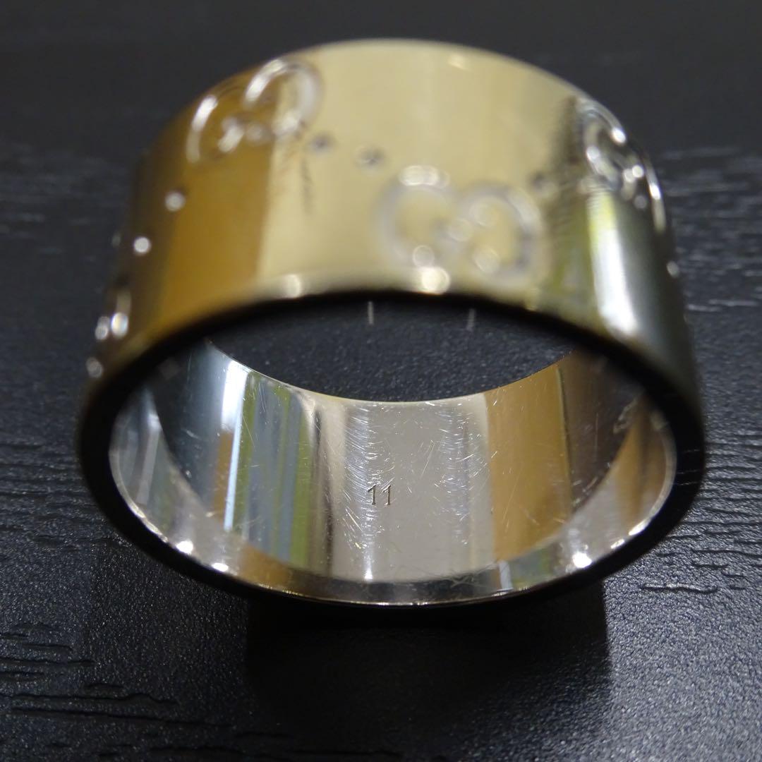 GUCCIグッチ750 (K18WG 18金)リング 9.0mm8.69g10号