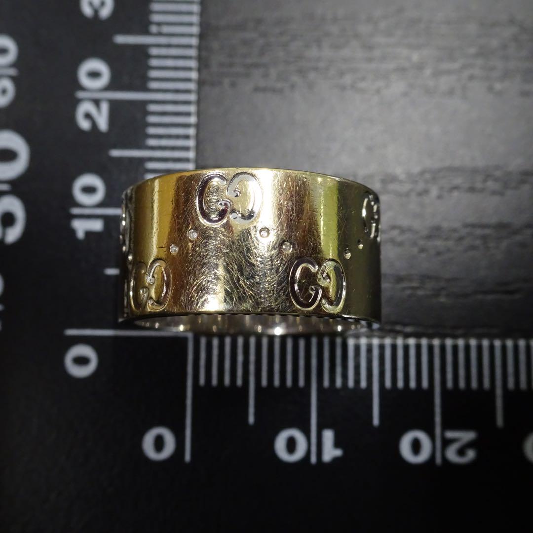 GUCCIグッチ750 (K18WG 18金)リング 9.0mm8.69g10号