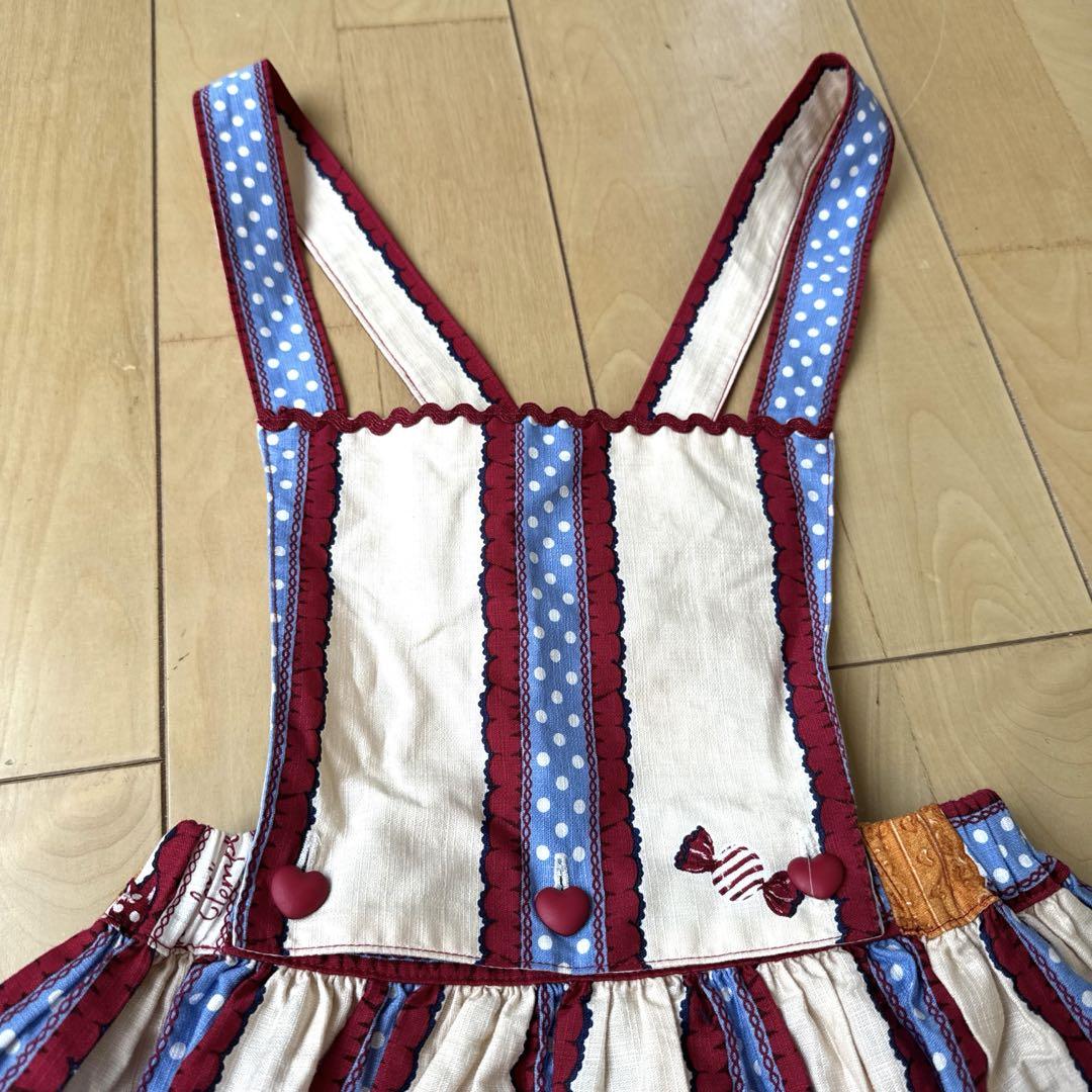 新品未使用♡ビスケットシリーズ♡胸当て付きスカート ♡140センチ♡ワンピース