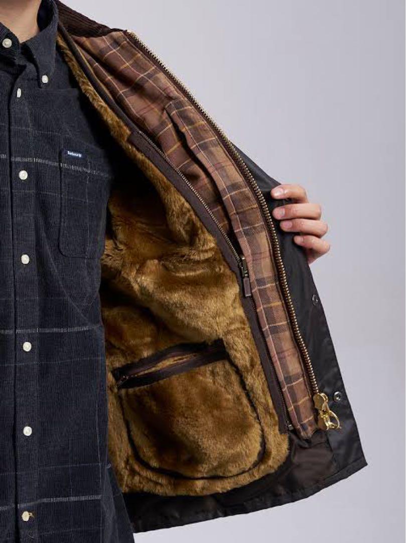 バブアー　インナーベスト　38 パイル　リバーシブル　barbour ファー