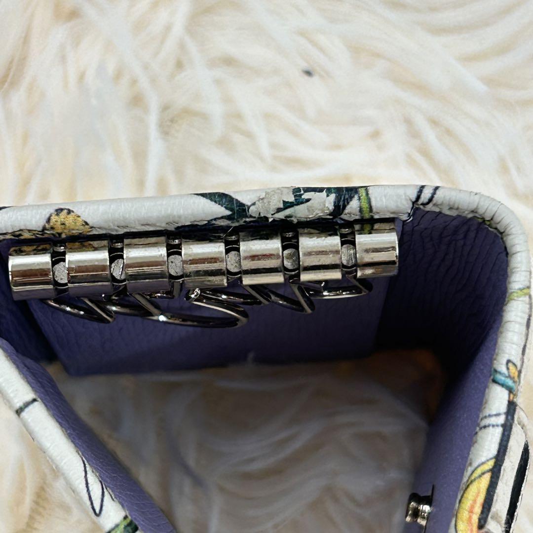 GUCCI キーケース フローラル バイカラー 6連 刻印 レディース