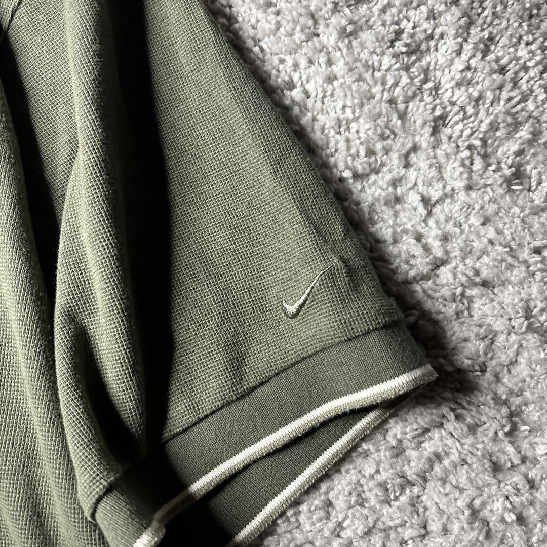 ナイキ　NIKE ワンポイント刺繍　ロゴ刺繍　ポロシャツ　00s 稀少デザイン