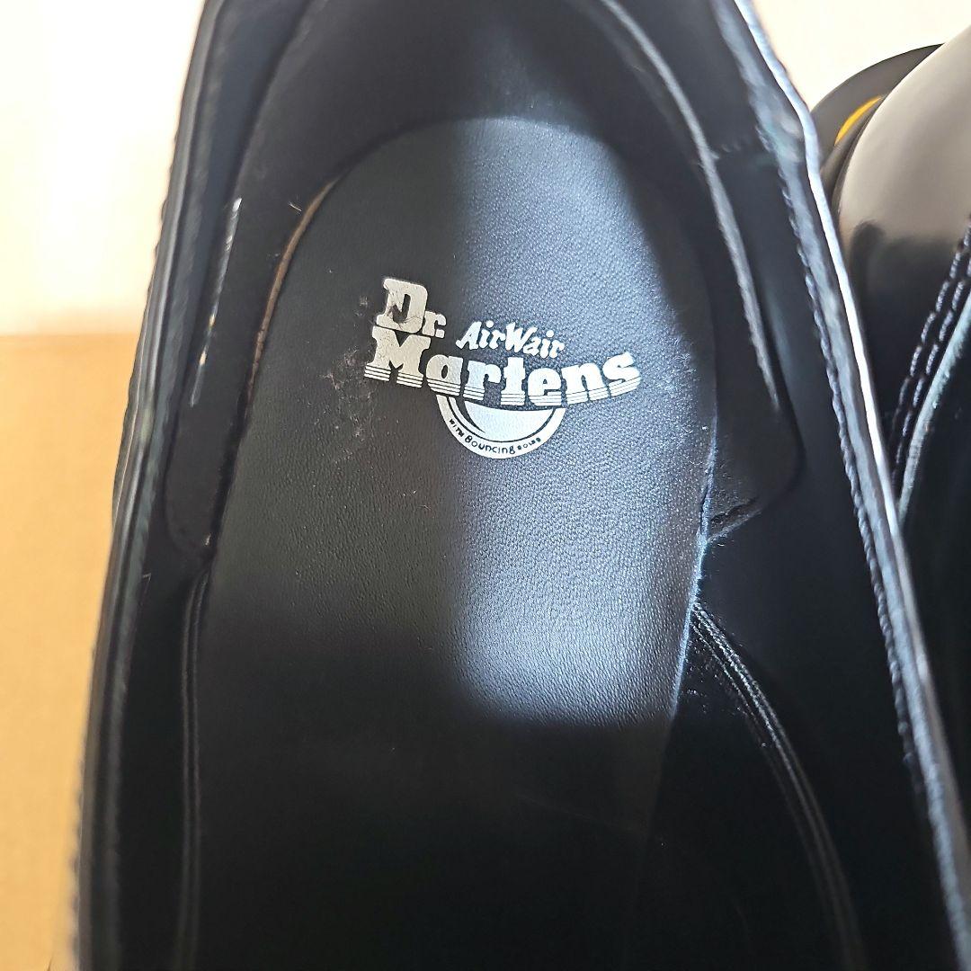 Dr. Martens ブラック厚底ローファー AURIAN QUAD zip