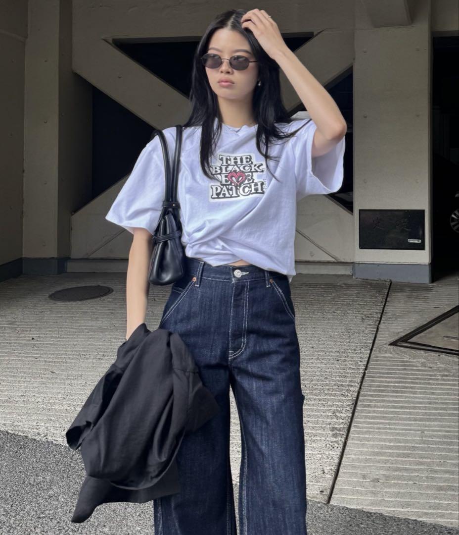 moussy Black Eye Patch OG ラインストーン TEE MOUSSY blackeyepatch OG Rhinestone Tee (white)