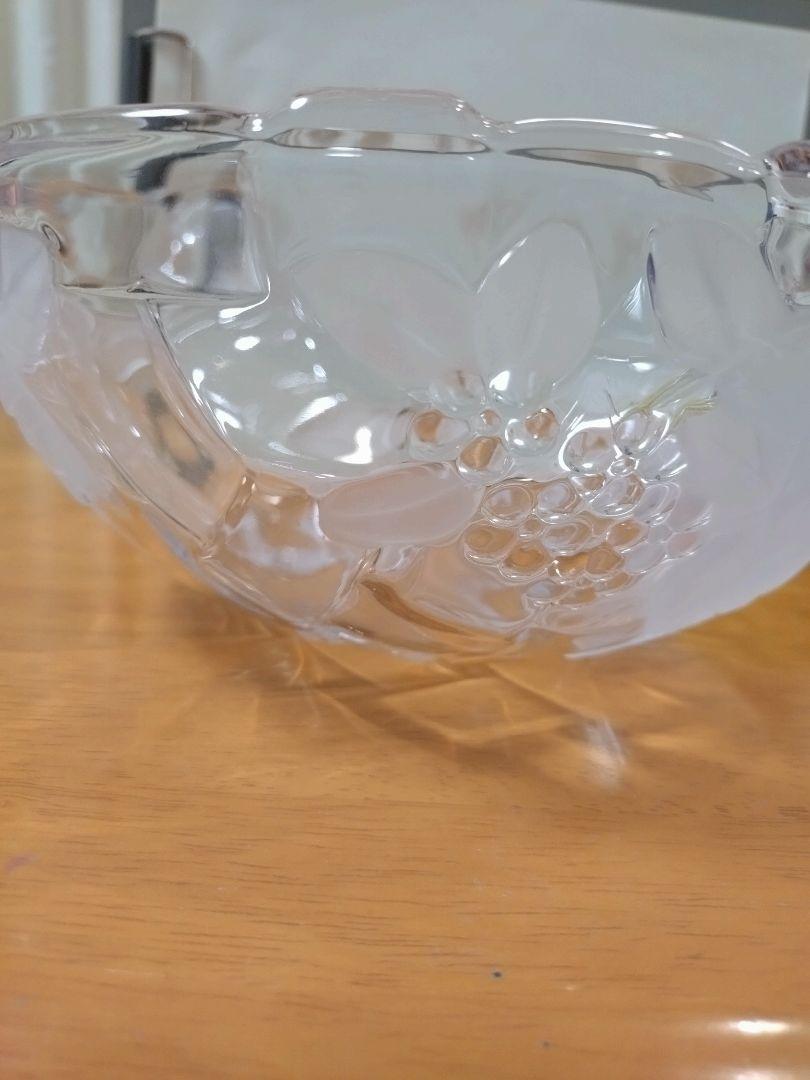お皿　ガラス　花柄