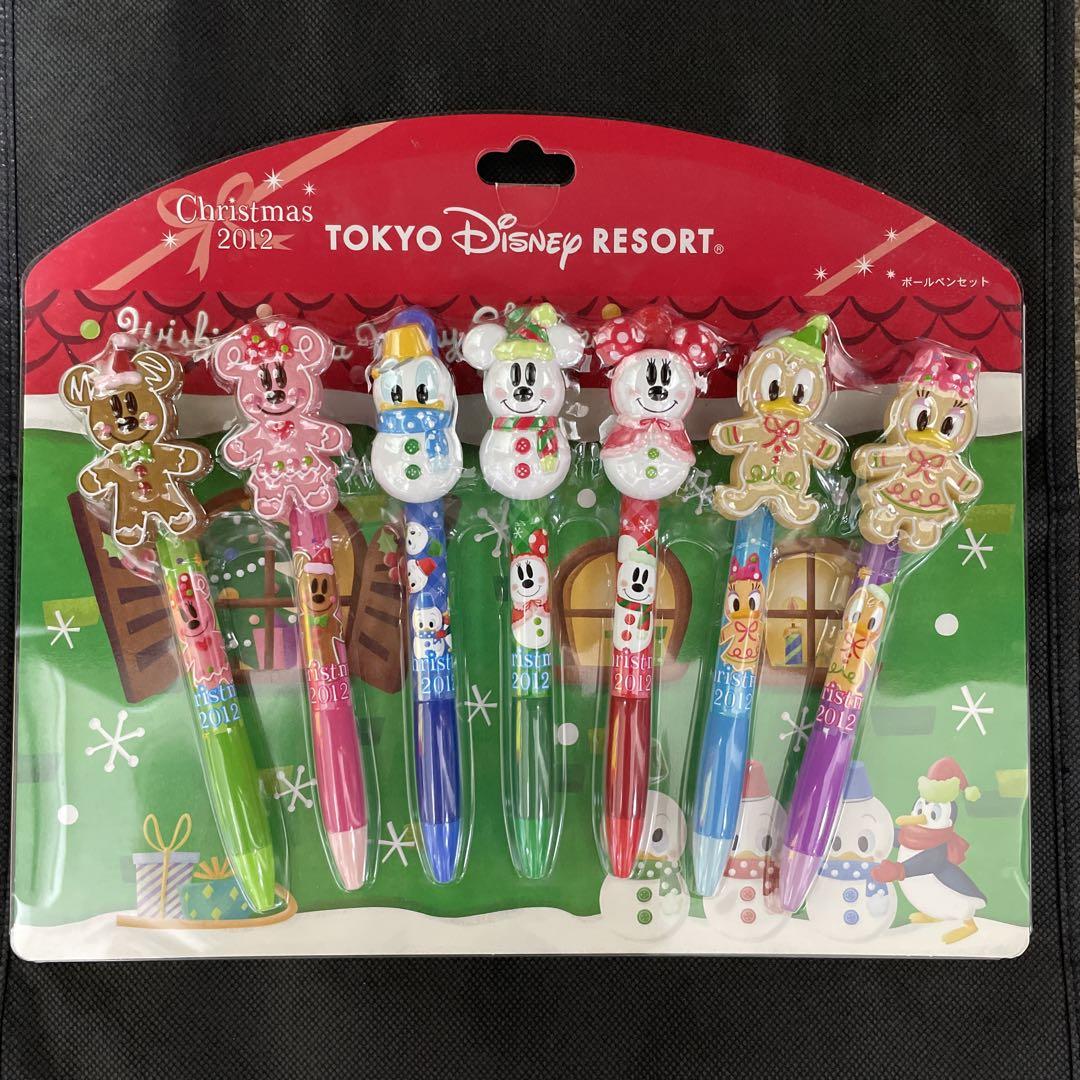 ディズニーリゾート 2012 クリスマス限定　ボールペンセット7本セット