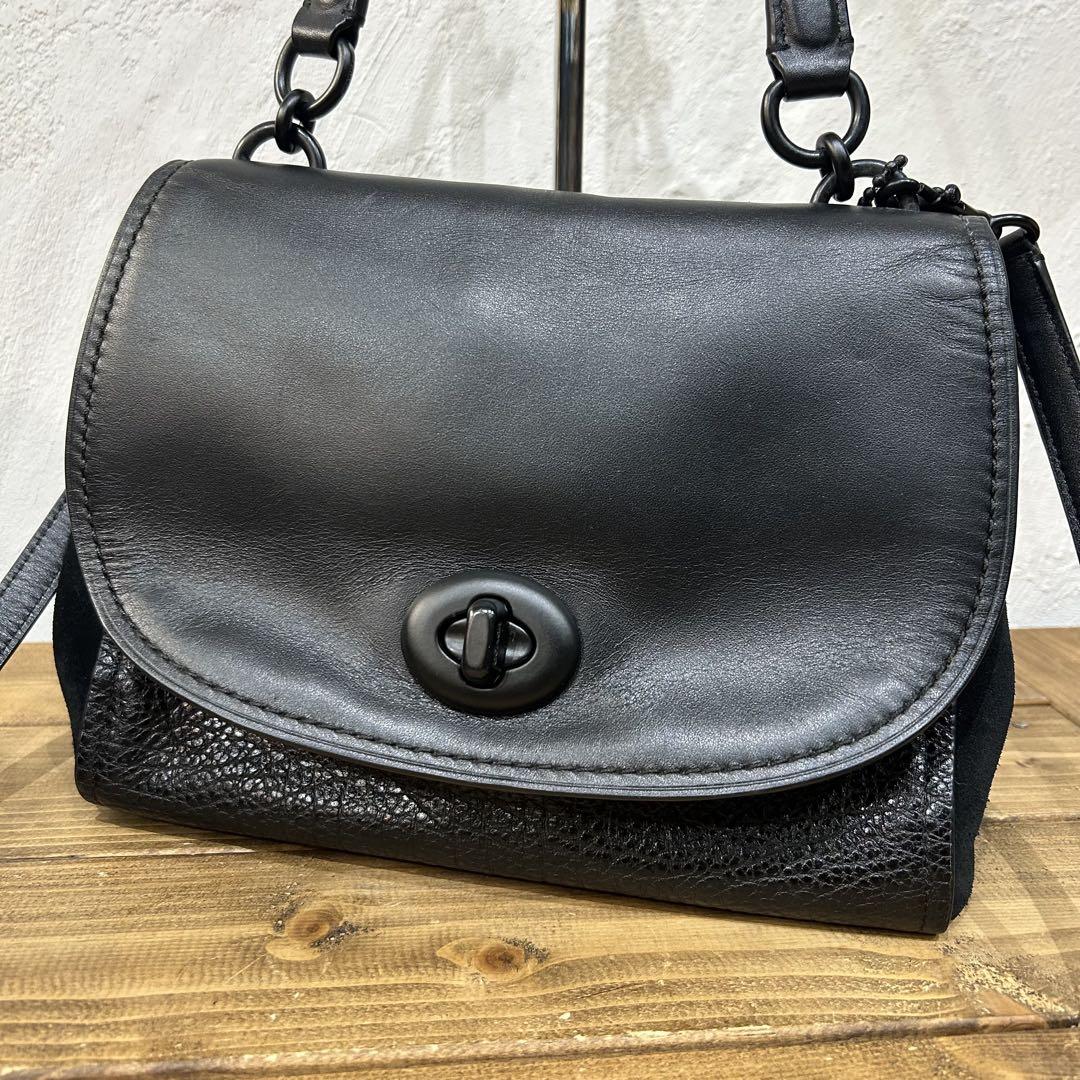 極美 COACH 2way ショルダーバッグ キャリーオール F22348