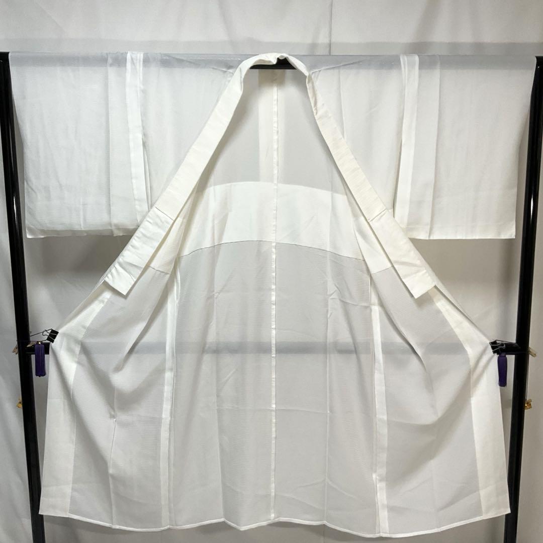 C670正絹　夏用　絽　長襦袢　半衿・衣紋抜き付　未使用しつけ付極美品　着物