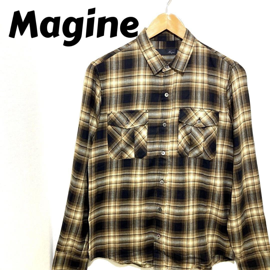 1500円 Seasonal Wrap入荷 Magine メンズ M チェック柄 黄