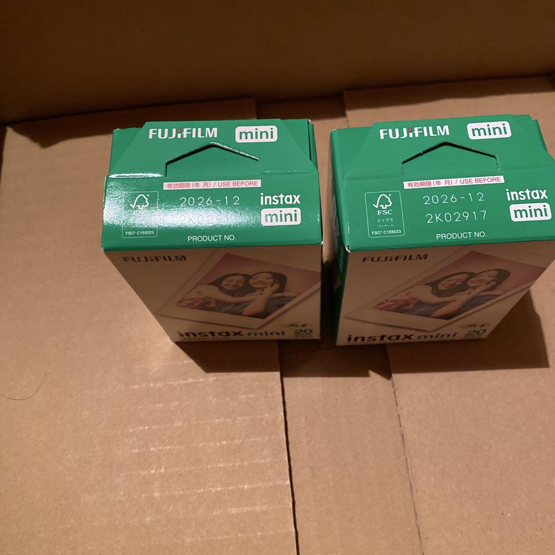 FUJIFILM instax mini インスタントフィルム 20枚　二箱
