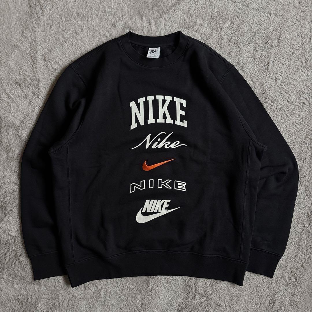 値引きする 新品 ブラック オレンジ ジョガーパンツ トレーナー クラブ NIKE トップス