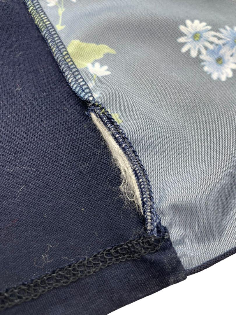 【美品】MONCLER  モンクレール　異素材半袖カットソー　花柄　ゆったり
