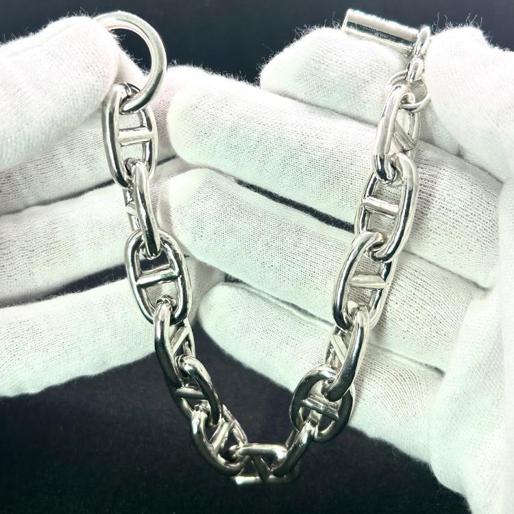 【OPEN記念】ヴィンテージ シェーヌダンクル シルバー ブレスレット メンズ