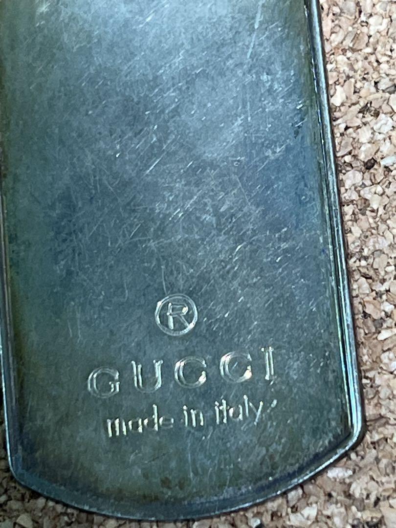 GUCCI トップペンダント シルバードッグタグ made in Italy