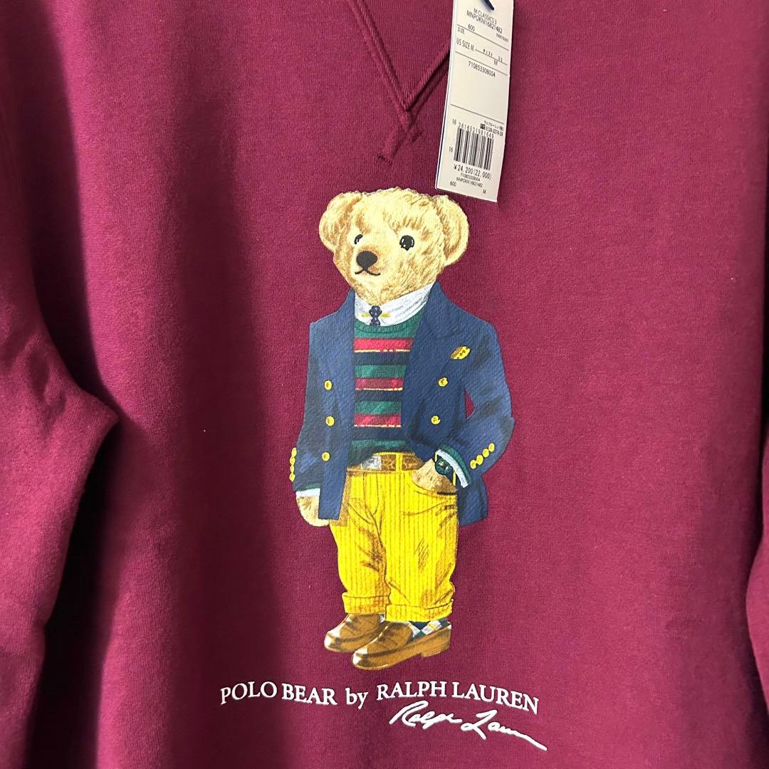 新品　ラルフローレン　ポロベア スウェット　ワインレッド　テーラード　日本L