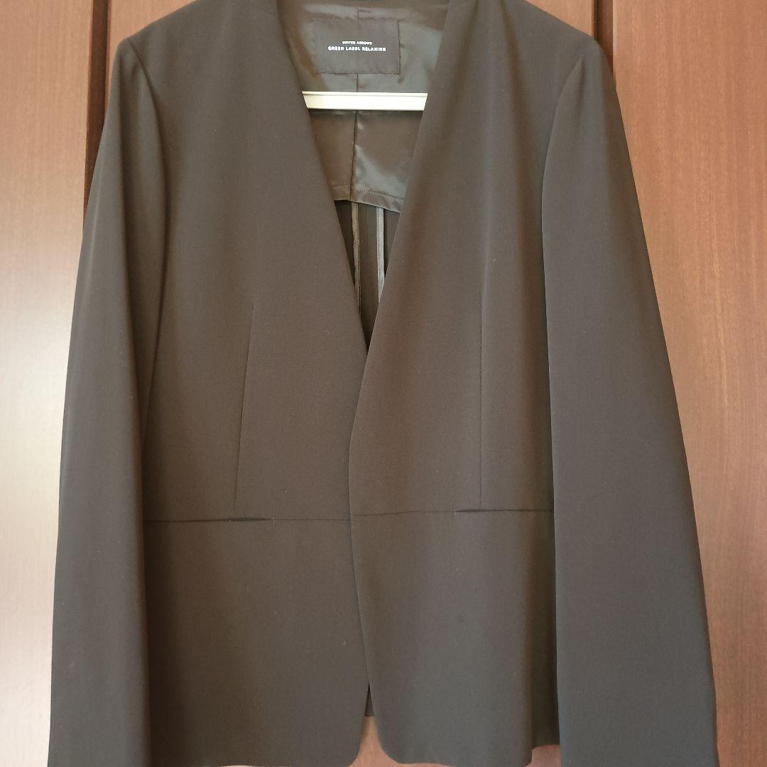 ノーカラーブラック ジャケット