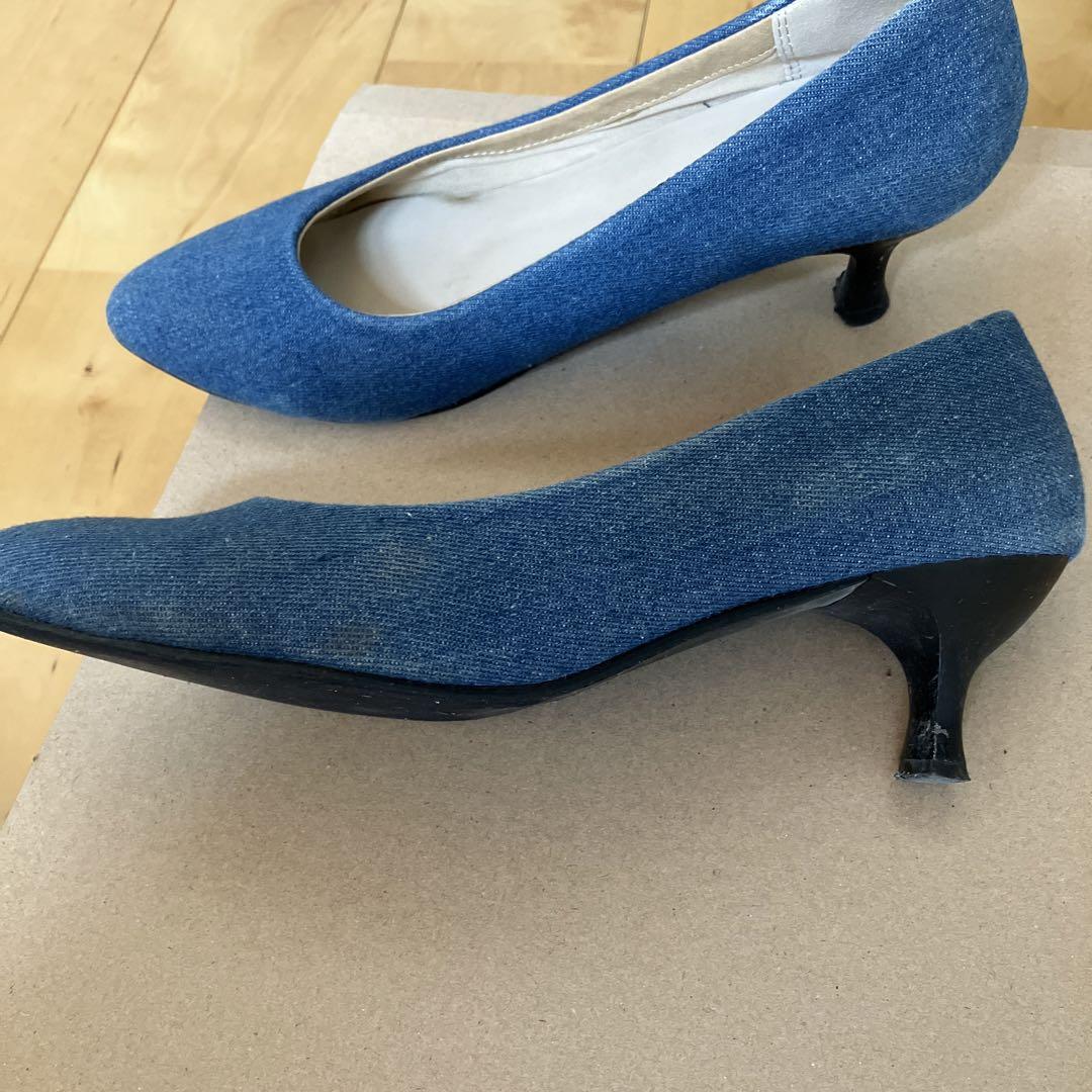 デニム パンプス Lサイズ (24cm) 画像2