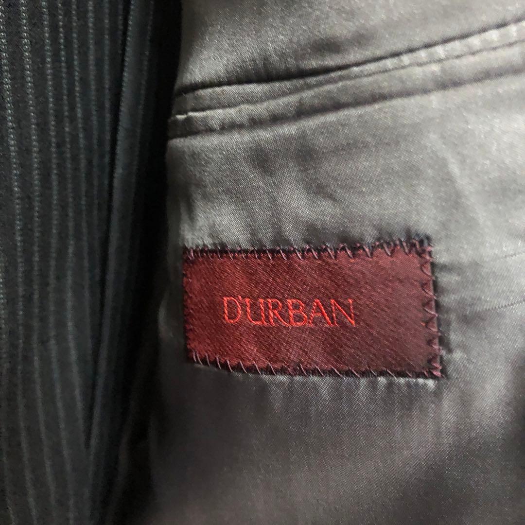 値下ほぼ未使用日本製DURBANチャコールグレーストライプ ビジネススーツAB5 値下ほぼ未使用日本製DURBANチャコールグレーストライプ ビジネススーツAB5
