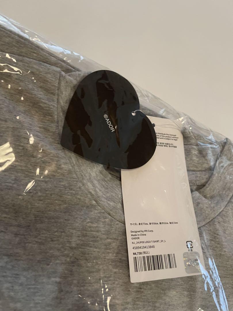 NewJeans Tシャツ　グレー　L 新品　未開封