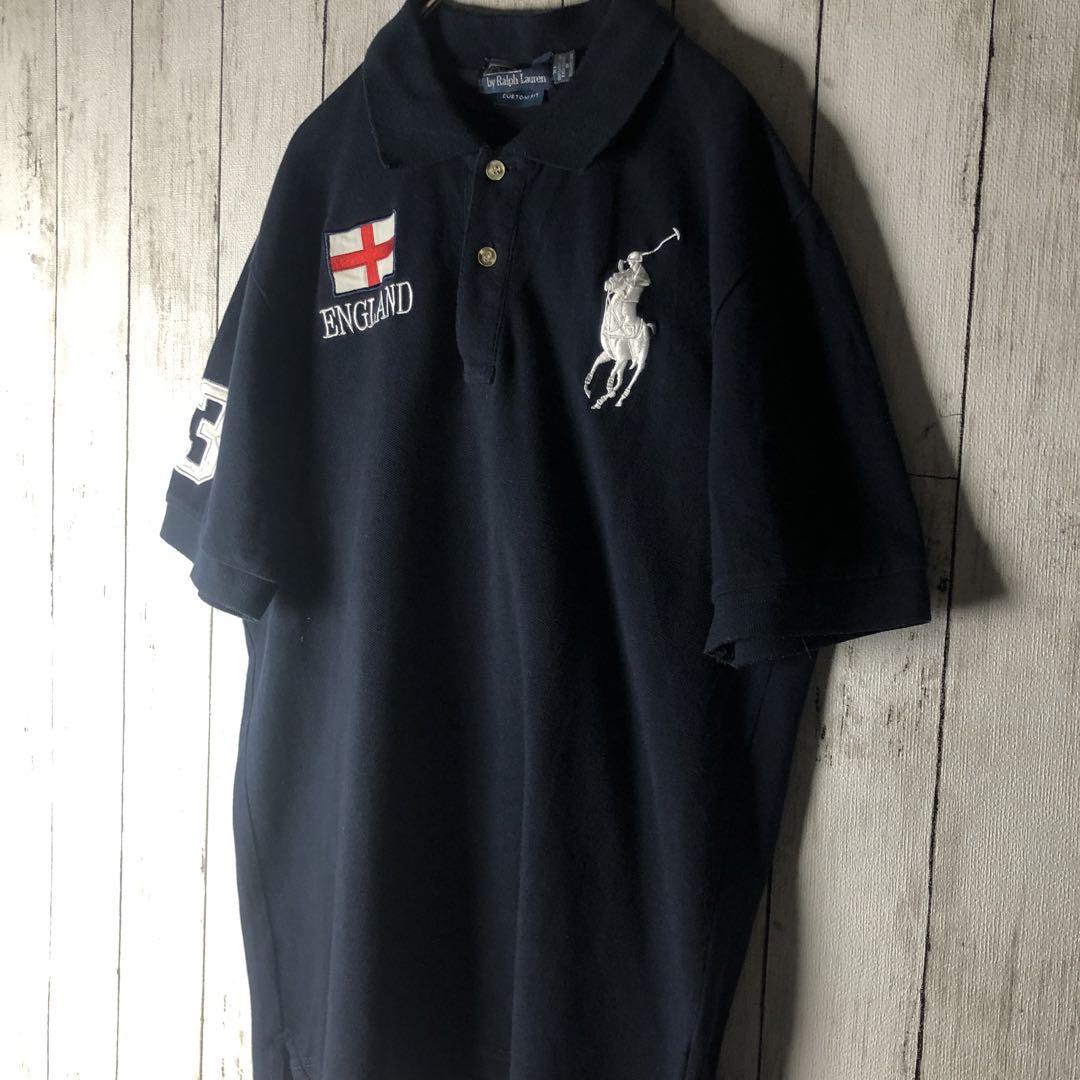 新品】ラルフローレン ポロシャツ ビッグポニー XL 黒 ビッグサイズ