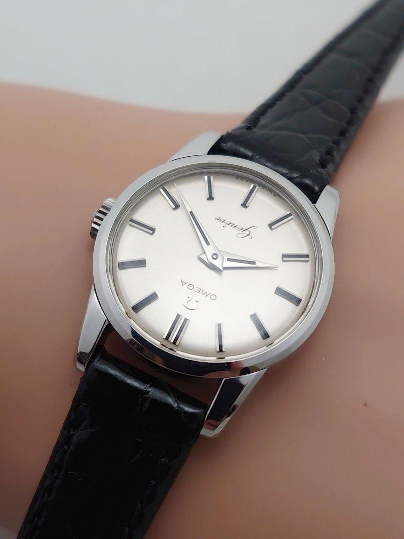 K14金無垢 オーバーホール OMEGA 手巻き時計 シルバー - メルカリ