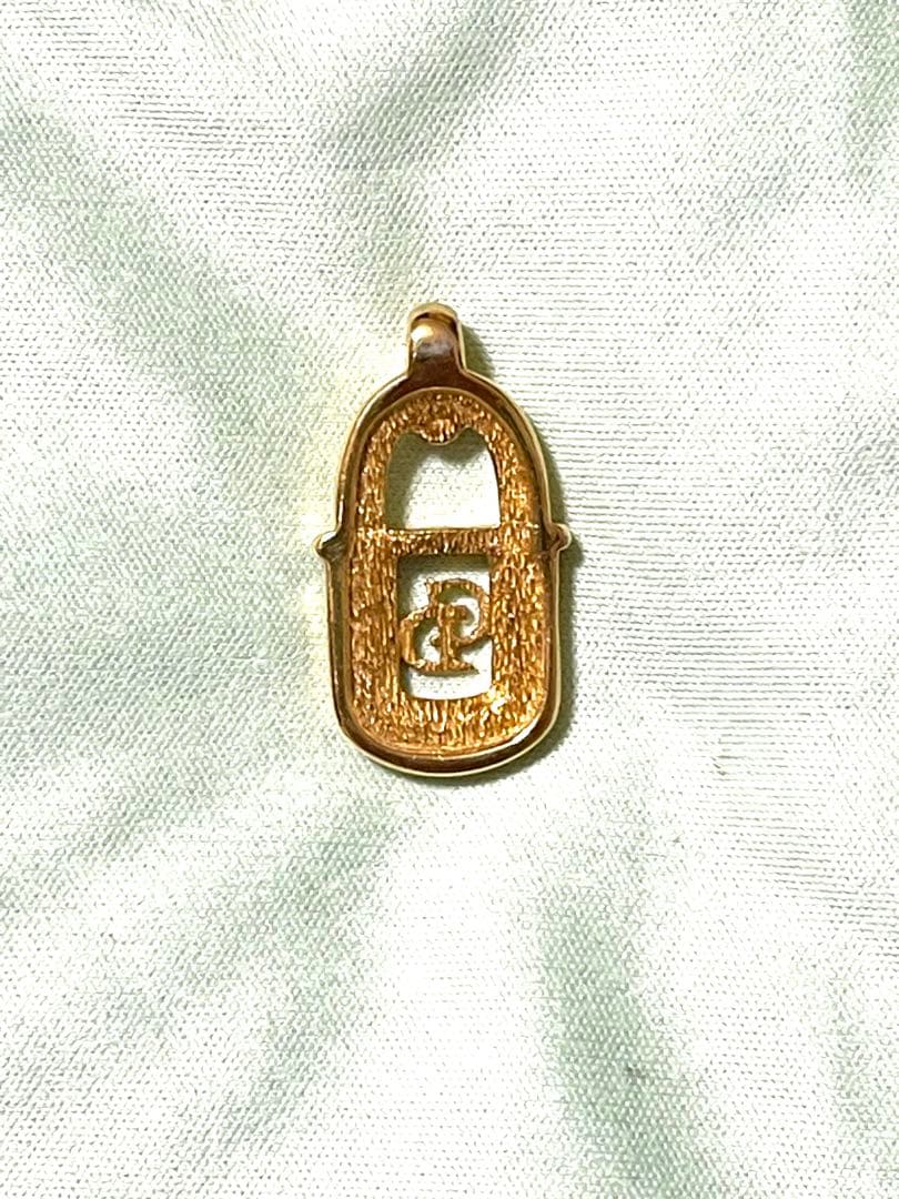 美品 クリスチャンディオール CDロゴ ストーン ネックレストップ 史上