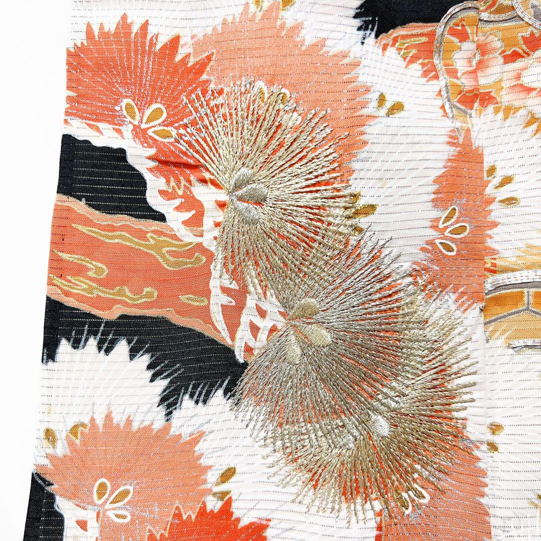 金駒銀駒刺繡 夏着物 絽 比翼仕立て“夏のしじまに映える金銀松竹